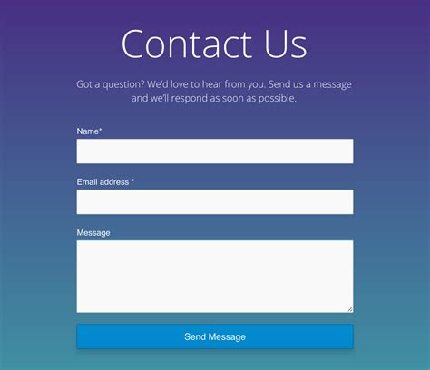 Contact form .